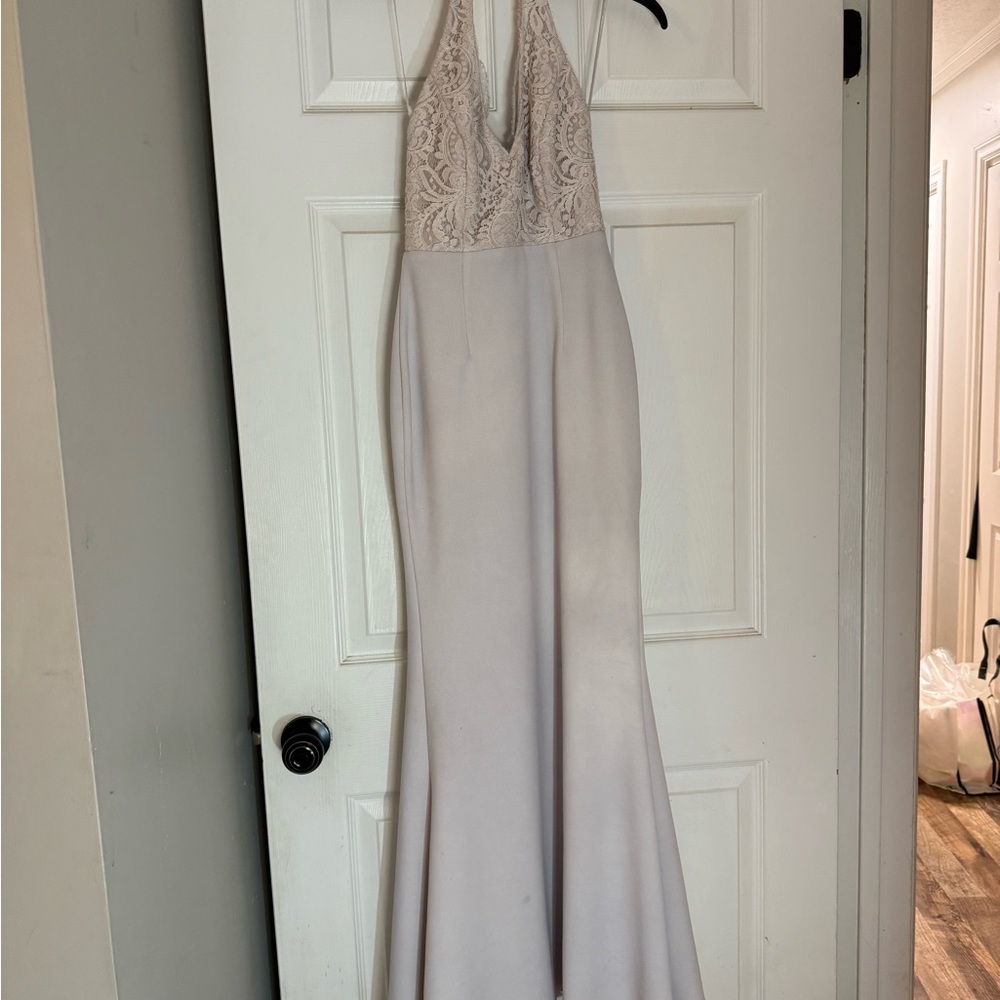 Lulu's White Backless Lace Dress